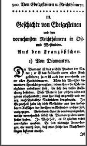 Geschichte von Edelgesteinen und den vornehmsten Reichthümern in Ost- und Westindien